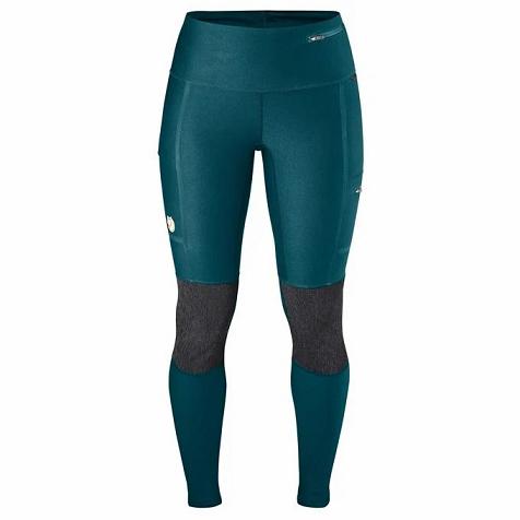 Fjallraven Abisko Trekking Tights Green Singapore For Women (SG-220811)